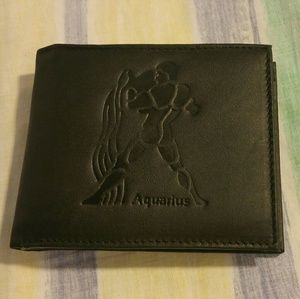 Aquarius handmade leather wallets for men